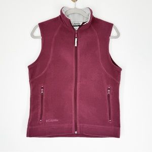Columbia Fleece Zip Up Vest Light Eggplant Gorpcore Women’s Size Small